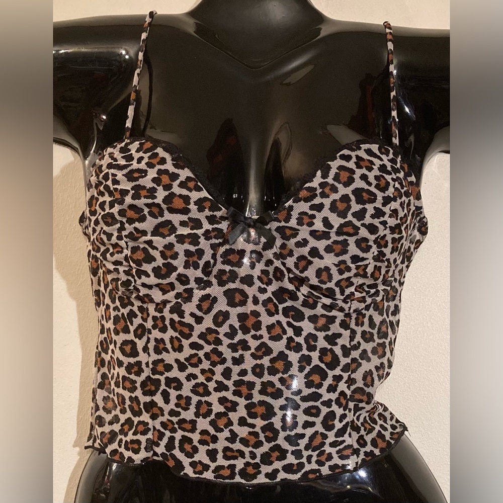 3/$10 21 Saints Sheer Leopard Print Camisole
